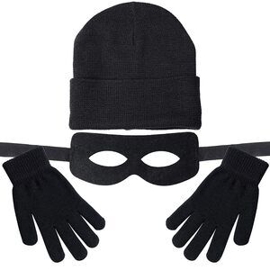 4775 Robber Halloween Costume Accessoriess Set For & Bank Thief